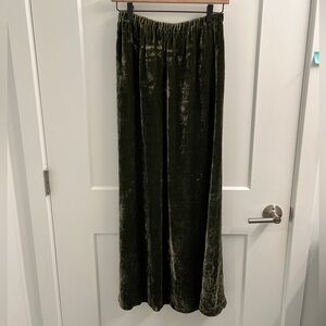 Vintage Soft Surroundings Velvet Skirt in Dark Green